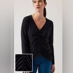 Athleta Black Long Sleeve Top